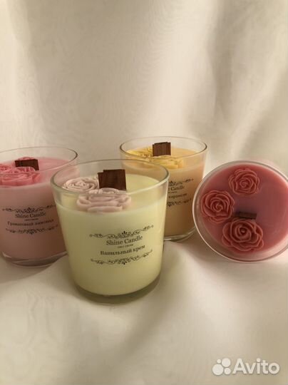 Свеча из 100% соевого воска