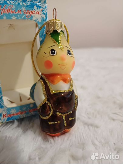 Чебурашка и друзья стеклян елочн игрушка в кор