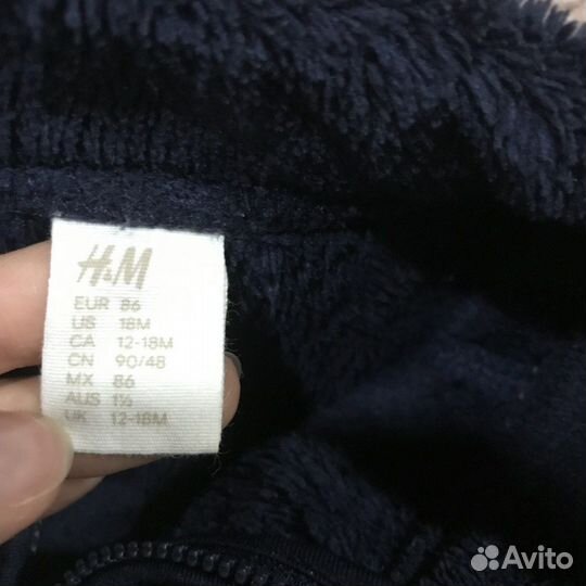 Плюшевая кофта, толстовка, H&M 86-92