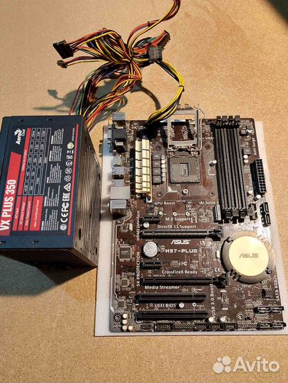 Материнская плата + блок питания