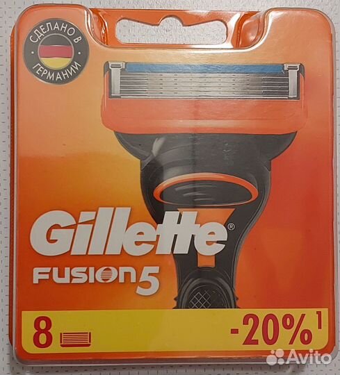 Gillette Fusion 5, 4 шт. оригинал