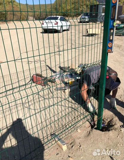 Монтаж забора 3D