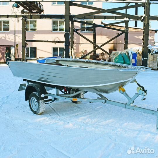 Новая моторная лодка Wyatboat 390P алюминиевая