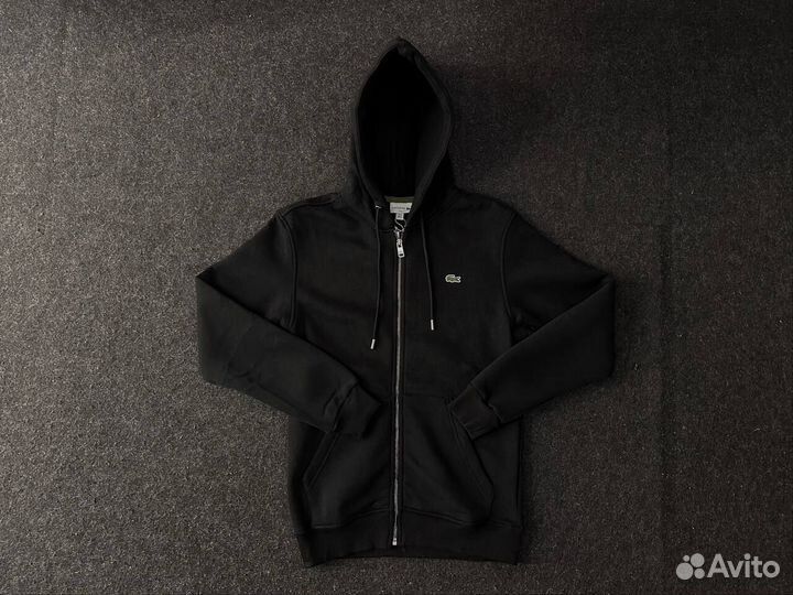 Зип худи Lacoste черное новое