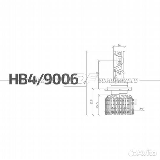 Светодиодные лампы MTF Light Cyber Light Pro HB4 6