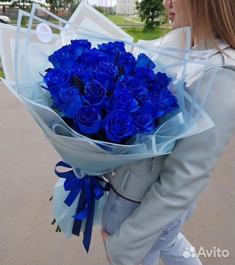 Синие розы / букет