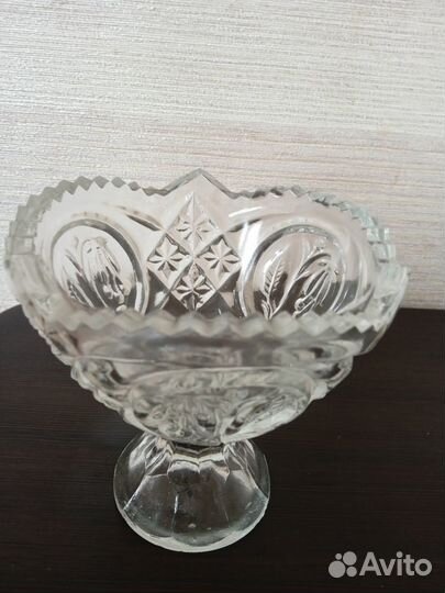 Ваза для цветов хрустальная, салатники хрустальные