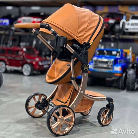 Коляска 3 в 1 Dalux/Luxmom 608-2 коричневый