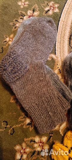 Носки ручной вязки шерстяные