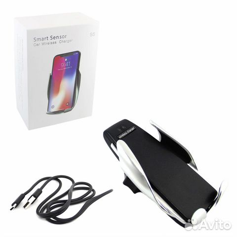 Держатель с зарядкой для телефона smart sensor