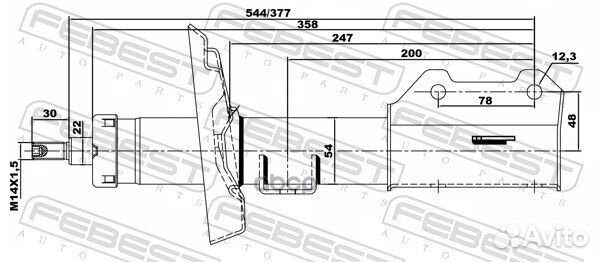 Амортизатор перед лев ;chevrolet cruze 2010