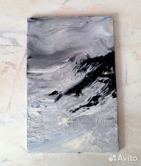 Картина маслом на холсте море