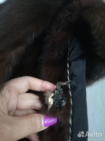 Шуба норковая с капюшоном 52 54