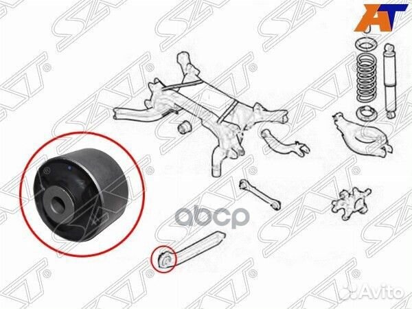 Сайлентблок заднего продольного рычага chevrole