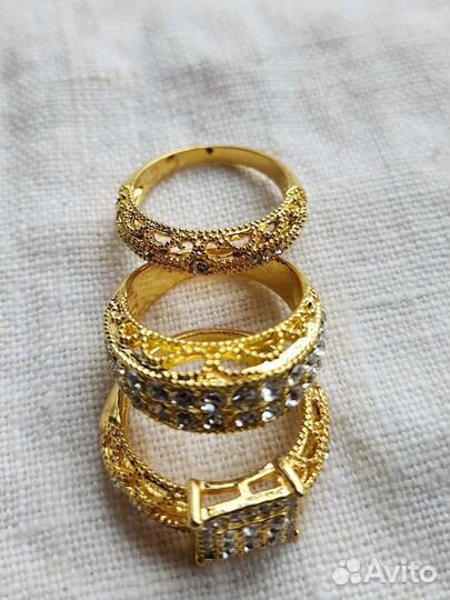 Кольцо Тройное- цирконий