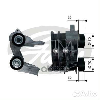 Кронштейн генератора с роликами T36107 Gates