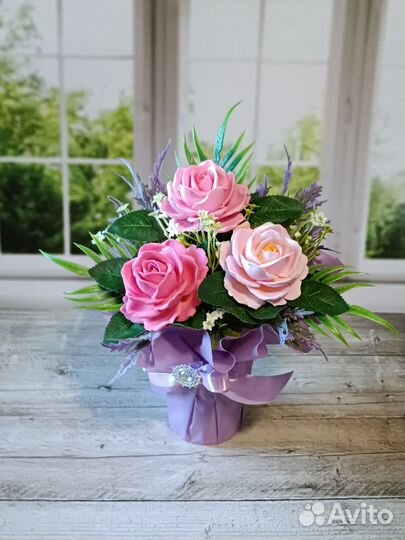 Букет цветов из мыла