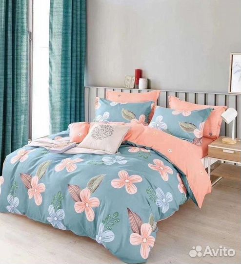 Постельное белье поплин 1,5, 2, евро,дуэт Турция