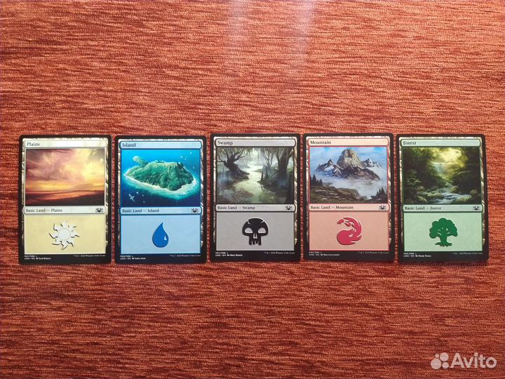 MTG базовые земли Unsanctioned (комплект)