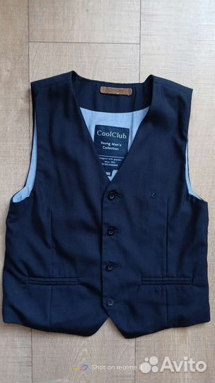 Жилет, рубашка, водолазка, брюки 122-128