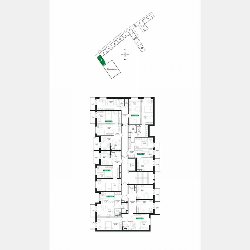 1-к. квартира, 33,5 м², 2/8 эт.