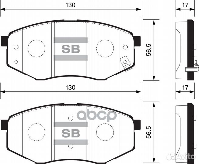 Колодки тормозные перед hyundai sonata YF 15