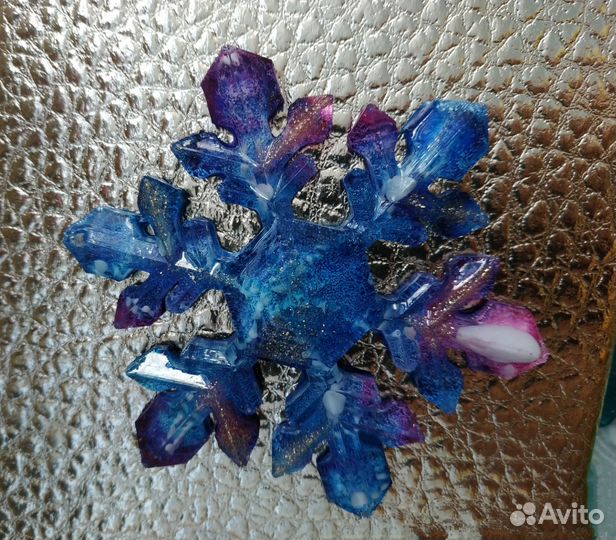 Снежинка силиконовый молд для смолы