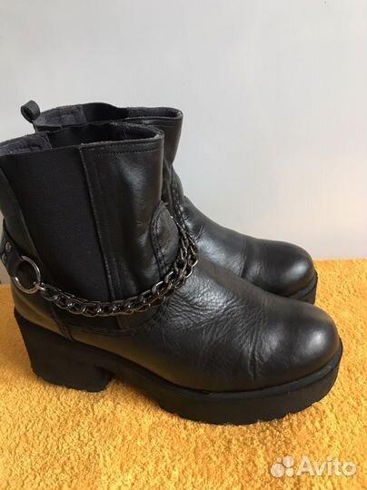 Ботильоны, ботинки челси кожаные