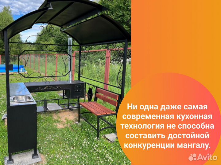 Мангал с крышей