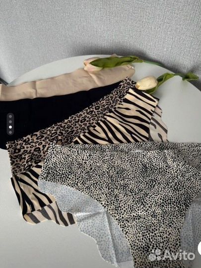Бесшовные трусы леопард