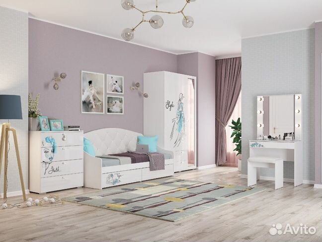 Детская модульная комната Гламур