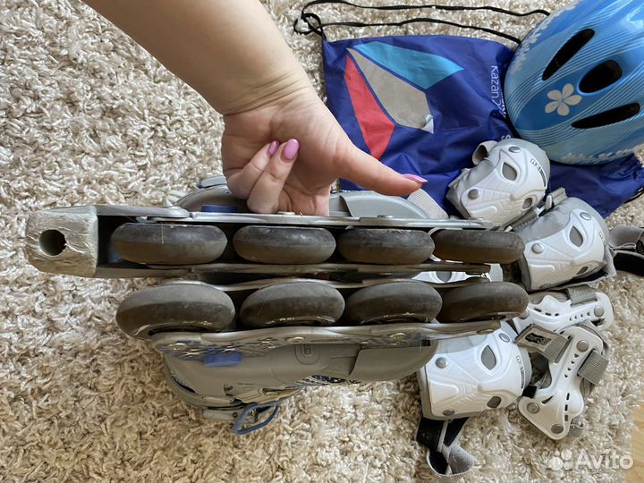 Роликовые коньки детские с защитой