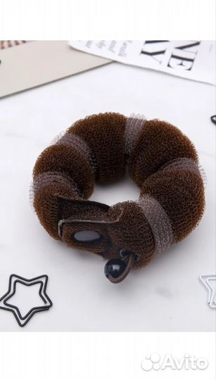 Валик для волос с кнопкой и резинкой