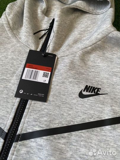 Зип худи Nike Tech Fleece серое