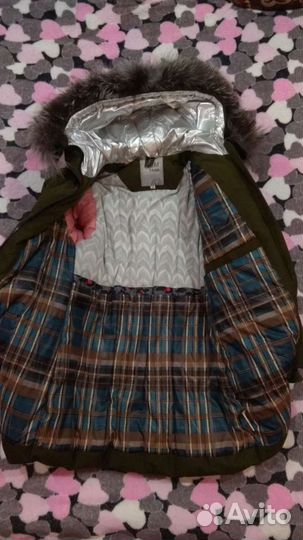 Пуховик для девочки 9-12 лет