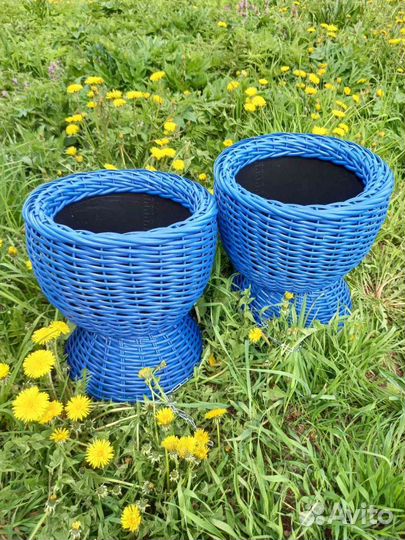 Кашпо из ротанга