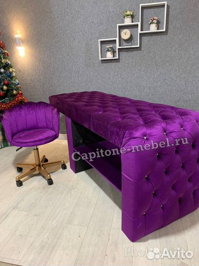 Прямая мягкая кушетка