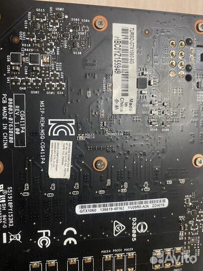 Видеокарта gtx 1060 6gb asus turbo