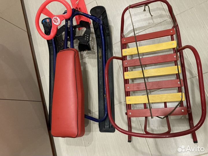 Снегокат детский двухместный