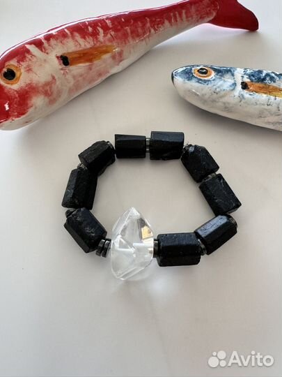 Браслет из черного турмалина женский