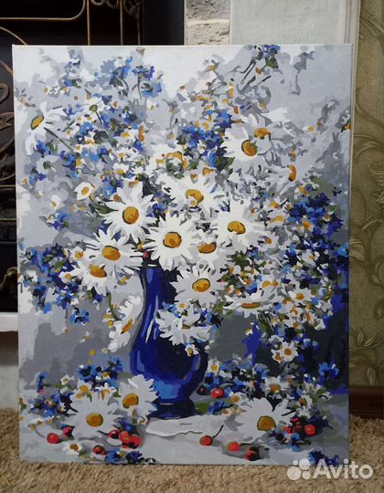 Цветы. Холст. Акрил
