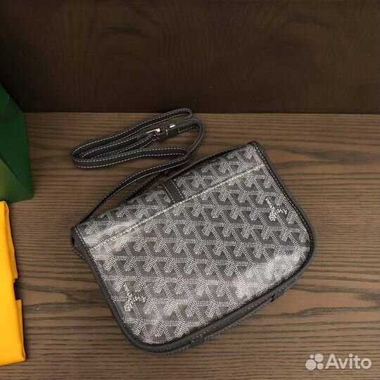 Мужская сумка Goyard Belvedere pm серая