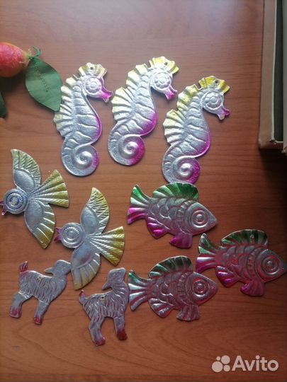 Елочные игрушки СССР, гирлянды, дед Мороз