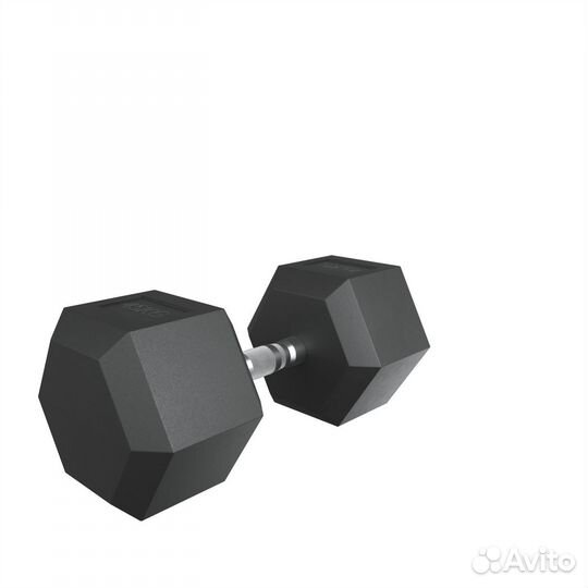 Гантель гексагональная unix Fit обрезиненная 45 кг