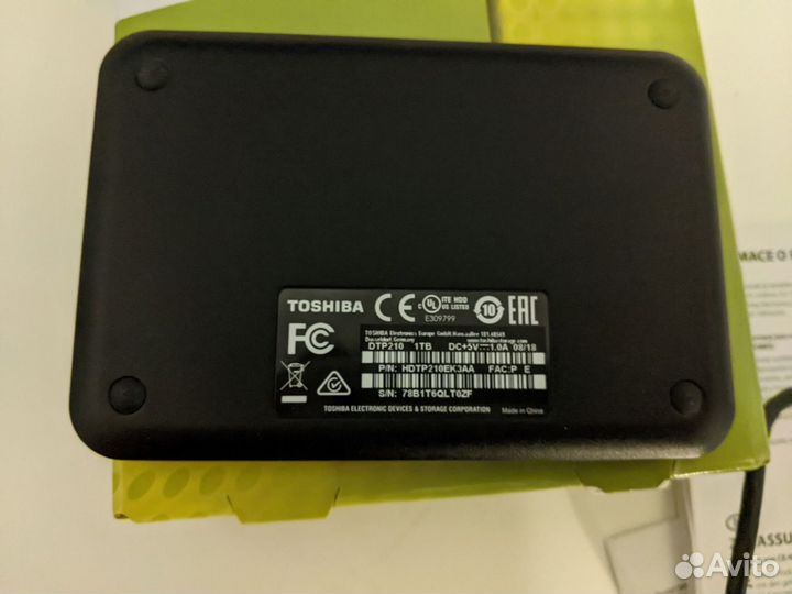 Внешний HDD 1 TB Toshiba USB 3.0