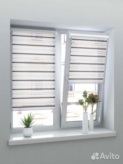 Рулонные шторы зебра