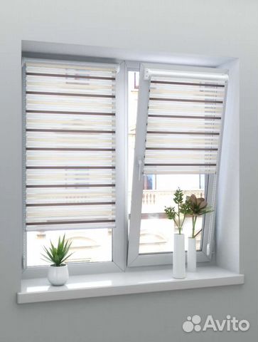 Рулонные шторы зебра