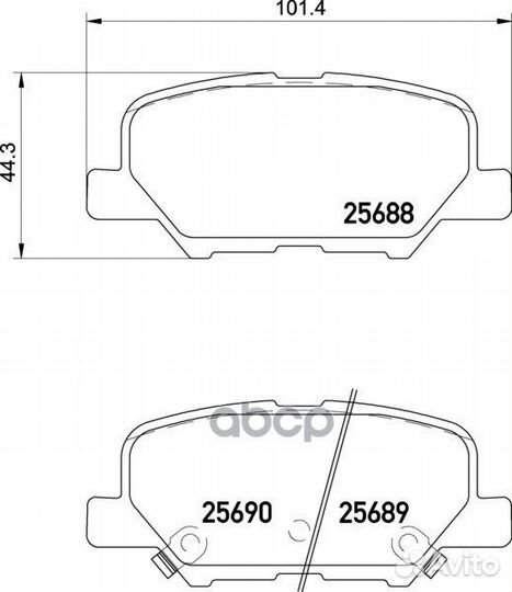 NP5038 колодки диск. задние с антискр. пластин
