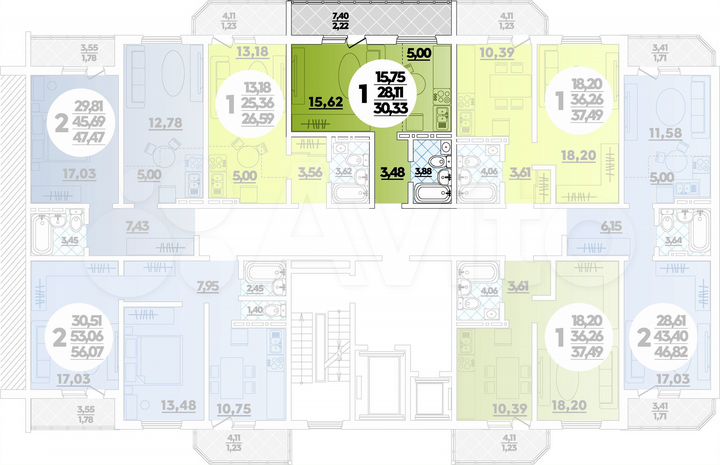 Квартира-студия, 30,3 м², 16/16 эт.