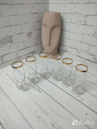 Новый набор коньячных рюмок СССР Латвия